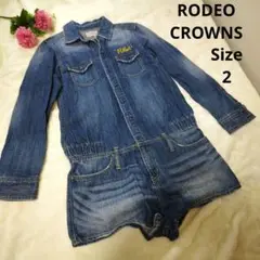 【かわいい☆RODEO CROWNS】デニム　オールインワン　サイズ2