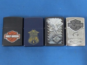 Zippo Harley-Davidson ハーレーダビッドソン 4点セット ジッポーライター ※動作未確認・現状渡し※ ゆうパケ可 (6166)