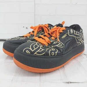 ◇ PUMA Suede Mayu Pronounce Platform Sneakers 381262-01 スニーカー サイズ23ｃｍ ブラック ゴールド レディース E