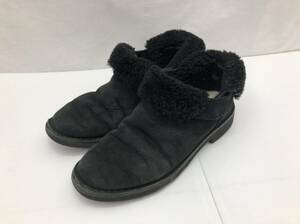 UGG ムートン アンクルシューズ レディース US7 24cm ブラック ショートブーツ 24022801