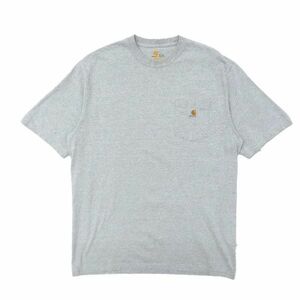 古着 カーハート CARHARTT ポケットTシャツ ワンポイント グレー サイズ表記：XL　gd80512