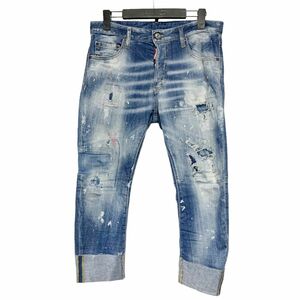 【中古】 DSQUARED２ ディースクエアード S74LB1270 S30342 春夏2023 ダメージ加工 デニムパンツ 23037461 YM