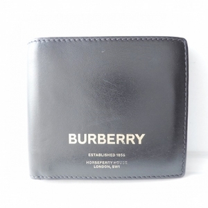 バーバリーロンドンイングランド BURBERRY LONDON ENGLAND 札入れ - レザー 黒 財布