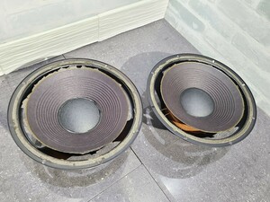 【ジャンク品】管1H8 JBL スピーカー　ウーハーペア　127H-3 25㎝　エッジ破損　動作未確認