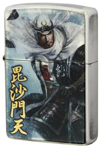 Zippo ジッポライター 諏訪原寛幸 七大陸 戦国武将 銀メッキイブシ 上杉謙信 毘沙門天 プレゼント 男性 女性 かっこいい アーティスト 歴史