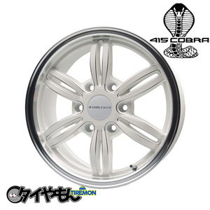 ラブラーク 415 コブラ バッドラッカーIV WH 225/50R18 ヨコハマ RV03 200系 ハイエース キャラバン NV350 18インチ タイヤホイールSET