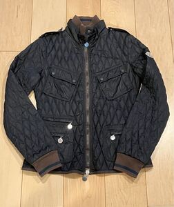 MONCLER モンクレール　ロゴワッペン　ブラック　黒色　キルティングジャケット　サイズ1