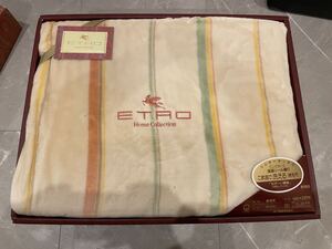 【未使用品】★ETRO エトロ★ 綿１００％　綿毛布 140×220㎝　シルキータッチ　西川産業