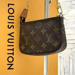 ルイヴィトン LOUIS VUITTON モノグラム ミニポシェット アクセソワール アクセサリーポーチ ミニハンドバッグ レディース ブラウン M58009