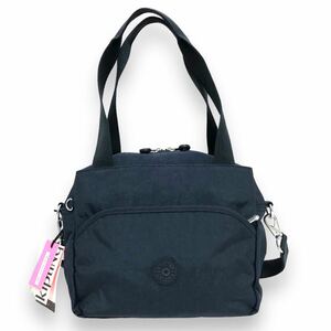 ▼タグ付き 未使用 kipling キプリング オーリン ナイロン ショルダーバッグ ２way ネイビー 鞄 ポーチ付き RA6693