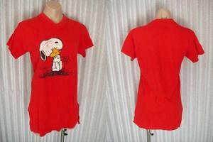 オールドスヌーピー　赤　　ビンテージ　Ｔシャツ　スヌーピー　SNOOPY