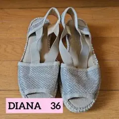 DIANA ダイアナ サンダル ベージュ 36　22.5