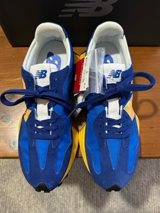 26.5 NewBalance MS327CLB 26.5 青×黄 NB スニーカー メンズスニーカー ニューバランス メンズシューズ 送料無料 新品未使用品 NEWBALANCE