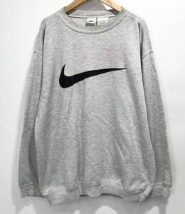 90s NIKE スウェット トレーナー プルオーバー 薄手 グレー 銀タグ 古着 ヴィンテージ NME 920220 KL4 SIZE：L■0114V②