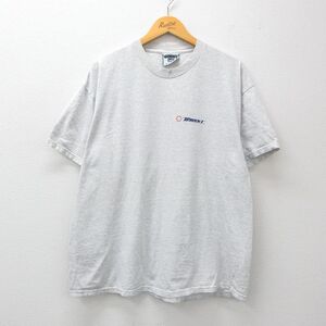 XL/古着 リー Lee 半袖 ビンテージ Tシャツ メンズ 00s TRIDENT 大きいサイズ コットン クルーネック グレー 霜降り 24mar25