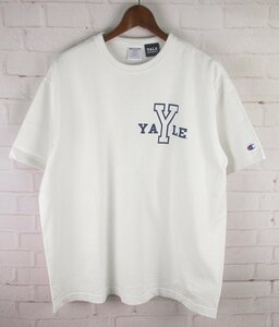 ST10536 Champion チャンピオン YALE Tシャツ T1011 USA製 LARGE ホワイト（クリックポスト可）