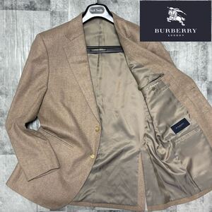 美品★大きいサイズ！XL位◆BURBERRY【最高級カシミヤ100%】テーラードジャケット バーバリーロンドン LONDON ブレザー メンズ ベージュ 2B