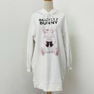 a00737 Secret Honey シークレットハニー Secret Bunny うさぎ パーカー かわいい 白 オーバーサイズ ゆるふわ キュートなスイートスタイル