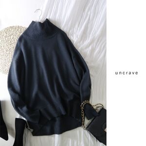 アンクレイブ uncrave☆洗える 毛100% オーバーサイズ ハイネック ニット 1サイズ☆A-O 0151