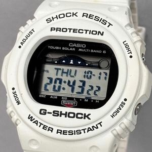 美品 G-SHOCK GWX-5700CS-7JF G-LIDE Gライド タフソーラー電波受信 電波ソーラー マルチバンド6 ブラック ホワイト 月齢表示 タイドグラフ