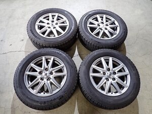 YS14326【送料無料205/65R15】ステップワゴン ストリームなどに ヨコハマ 中古スタッドレス ★15×6J 114.3/5H ET53★1円スタート