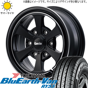 145/80R12 サマータイヤホイールセット ハイゼットジャンボ etc (YOKOHAMA BluEarth RY55 & GARCIA Dallas6 4穴 100)