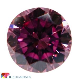 FANCY VIVID PURPLISH PINK 0.151ct RD/RT2865/CGL