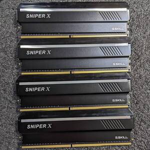 【中古】DDR4メモリ 32GB(8GB4枚組) G.SKILL SNIPER X F4-3600C19D-16GSXWB(迷彩シール剥がれ) [DDR4-3600 PC4-28800]