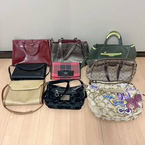 まとめ売り　9点セット　COACH　kate spade　BARCOS　pierre balmain LONGCHAMP FURLA ブランドバック　ショルダーバッグ