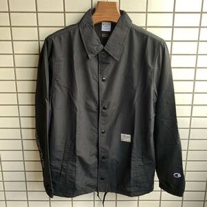 Champion 【別注】LET IT RIDE コーチジャケット 黒 ブラック S チャンピオン レットイットライド ブルゾン アウター