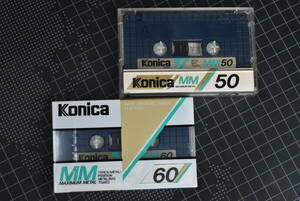 カセットテープ【 Konica : ” MM-60・MM-50 (メタルテープ) ” 】各１巻・合計２巻（未使用・未開封）