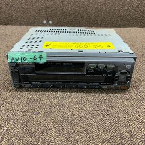 AV10-64 激安 カーステレオ KENWOOD RX-340 70700106 カセットデッキ FM/AM オーディオ プレーヤー 通電未確認 ジャンク