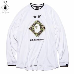 【新品未使用】 19SS 新品 FCRB A BATHING APE f.c real bristol エフシーレアルブリストル エイプ SOPHNET BAPE L/S EMBLEM TEE Tシャツ M