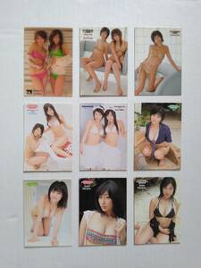 懐かしの雑誌付録カード　05/06 YC Premium（熊田曜子 / 安田美沙子、夏川純、AI、佐藤寛子）9枚セット
