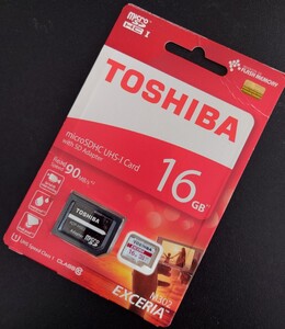 東芝 TOSHIBA microSDHC UHS-I Card マイクロSD 16GB CLASS⑩ Speed 90MB/S