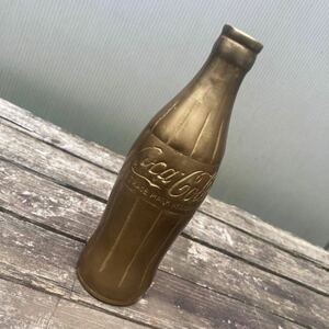 当時物！レア希少！Coca-Cola Vintage 真鍮製 コカコーラ ボトル レトロ ビンテージ キャンプ アウトドア インテリア ガレージ 看板 花瓶