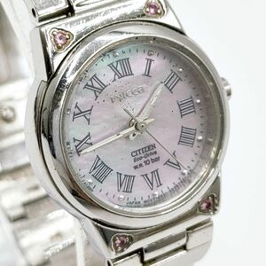 【稼働〇】CITIZEN　シチズン　ECO-DRIVE E031-S022568 wicca ソーラー シェル レディース ケース：2.2　腕回り：15.3