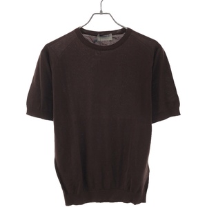 JOHN SMEDLEY ジョンスメドレー ショートスリーブコットンニットTシャツ S4409 ブラウン S ITGSYBHC5H1C