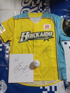 1円スタート☆MLB 大谷翔平/ 直筆サインユニフォーム＋直筆サインボール＋直筆サイン色紙/3点セット/イエローユニフォーム/ドジャース