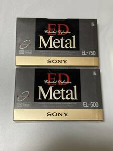 SONY　ED　Bata　未開封ビデオテープ　ED-Metal　EL-500　とEL-750　合計2本と未使用クリーニングテープセットでの出品となります。　