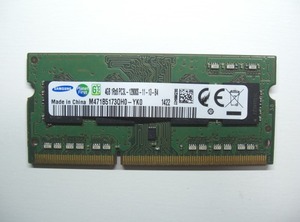 【即決・送料無料】SAMSUNG サムスン DDR3 1600 4GB 1Rx8 PC3L-12800S-11-13-B4 低電圧 1.35V 204-Pin SDRAM SO-DIMM ノート用 メモリ ③