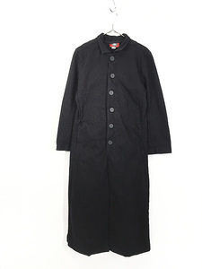 レディース 古着 80s USA製 「MATRIX COAT」 ソリッド ブラック デニム ロング コート L位 古着