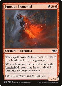 MTG ■赤/英語版■ 《炎血の精霊/Igneous Elemental》★FOIL★モダンホライゾン　MH1