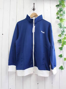 新品*FILA フィラ*配色 ジップアップブルゾン ジャージ レディース/ブルー×ホワイト(3L)