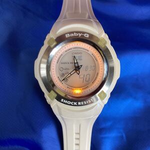 ☆★即決有★☆人気の白色！ホワイト色！デジタル&アナログ Baby-G BG-70 カシオ腕時計 CASIO デジアナ Baby-G 動作確認済★良品★