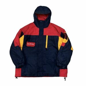 【90s】 Columbia コロンビア ジップアップ マウンテンパーカー ナイロンジャケット メンズ XL ネイビー/紺 中綿 アウトドア ビンテージ