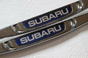 清掃済み■SUBARUスバル純正OP◆クロムメッキナンバーフレーム◆BRZ・XV・WRX STI・BRZ・レヴォーグ・アウトバック等◆２枚