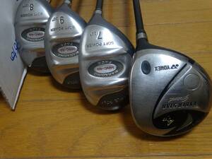 中古 ゴルフクラブ４本セットで BIG APPLE GOLF×３ CYBER STAR×１　