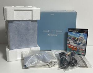 (14) ★動作確認済★ PlayStation 2 PS2 本体 SCPH-39000 SONY PS2 アクアブルーー PlayStation2 39000 AQUA BLUE SONY Playstation2