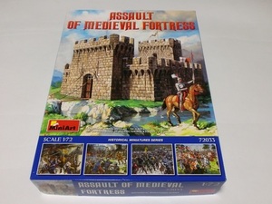 ミニアート 1/72 中世 西洋 ヨーロッパ 西洋の要塞 中世の要塞 人形付 ASSAULT OF MEDIEVAL CASTLE MINIART 72033